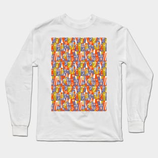 Cubist ethnic faces Long Sleeve T-Shirt